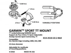 K-EDGE Mount Support GPS Garmin Sport TT -Vélo Pièce Magasin k edge mount support gps garmin sport tt 3