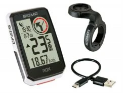 SIGMA Compteur ROX2.0 GPS Blanc Support Cintre